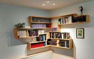 agencement sur mesure Etagère ruban angle