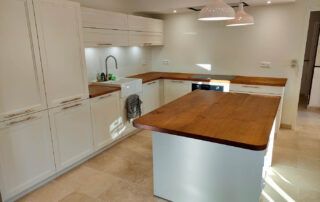 cuisine sur mesure Plan de travail bois massif